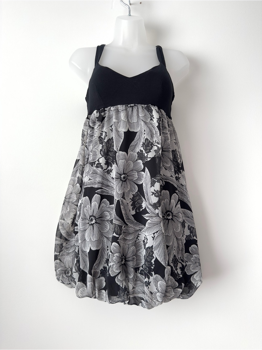 balloon babydoll floral dress